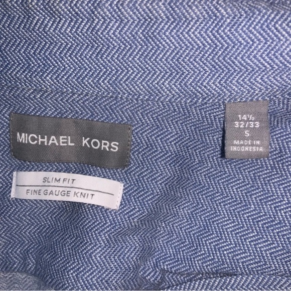 Michael Kors Slim Fit Fine Gauge Kit Button Down Shirt - Picture 4 of 9